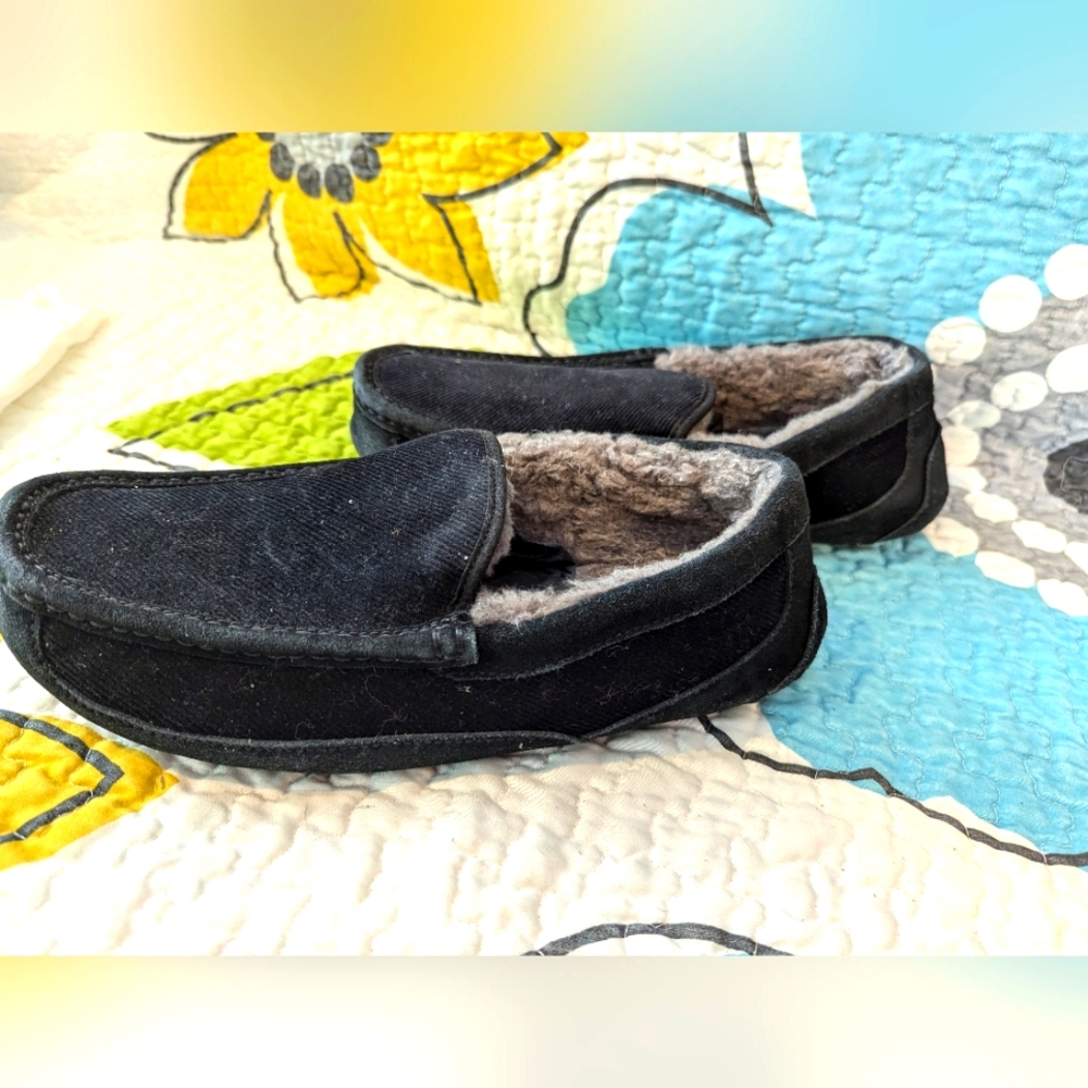 UGG Ascot Corduroy Winter Moccasin Slippers Mens Size  EUR Indoor Outdoo…